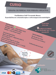 Cartaz Curso Terapia de Feridas por Pressão Negativa