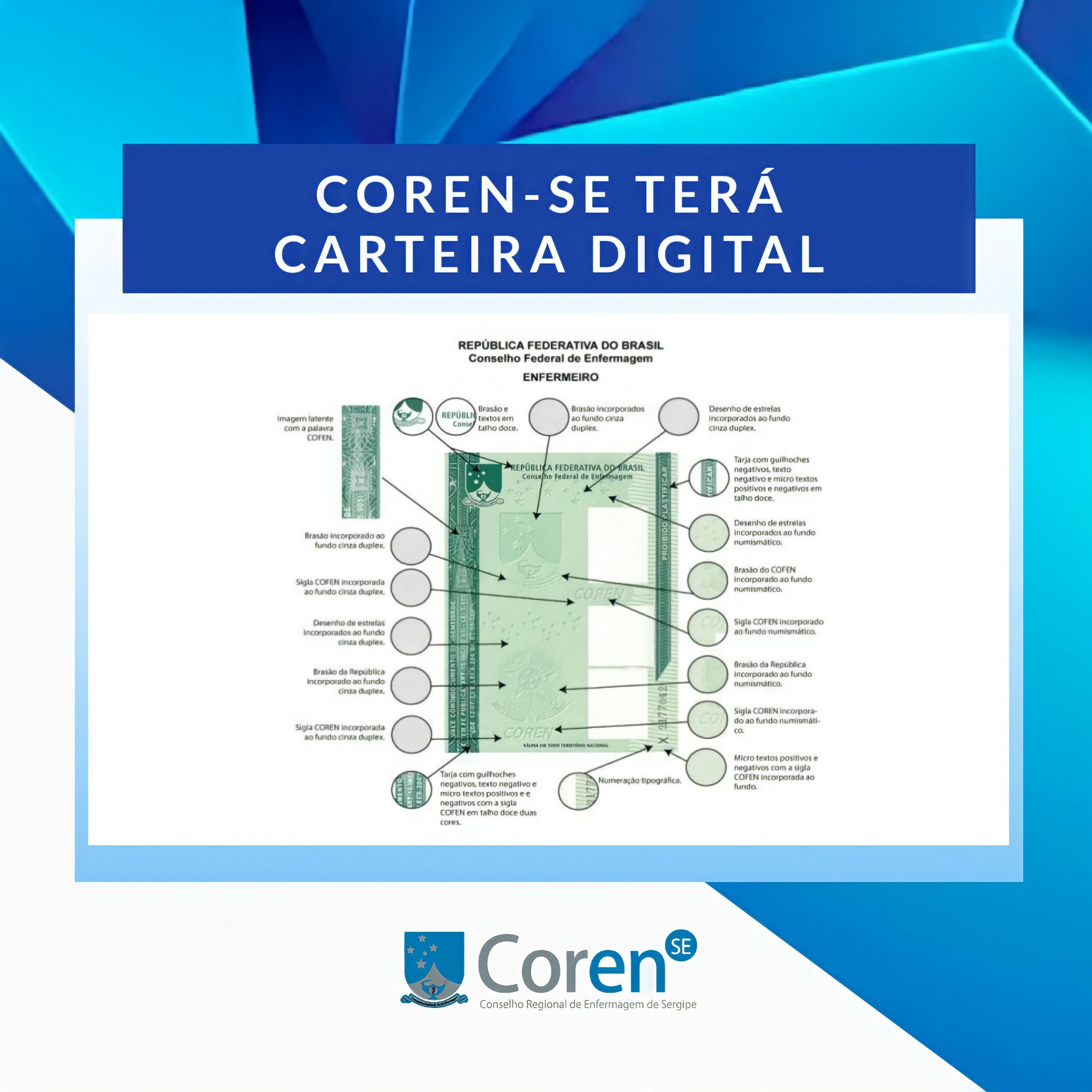 Inscritos do Coren-SE terão identidade digital | Conselho Regional de ...